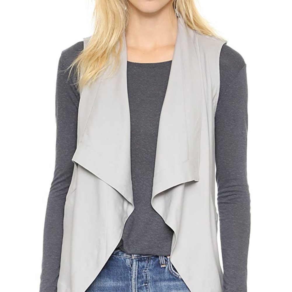 BB Dakota Gray Draped Joesph Vest